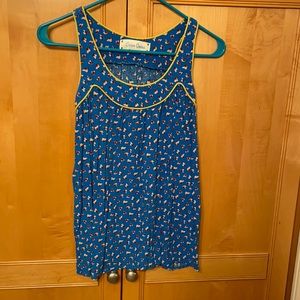 Blue floral tank